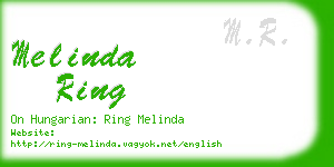 melinda ring business card